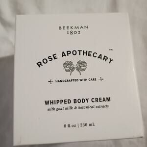 Beekman 1802 Rose Apothecary Whipped Body Cream 8 oz NEW SEALED